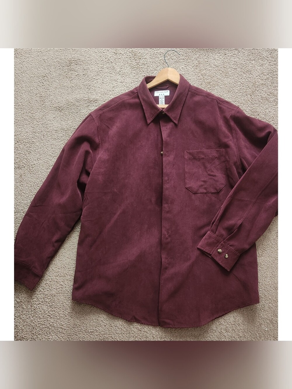 Vintage Covington Burgundy Button-Up Shirt